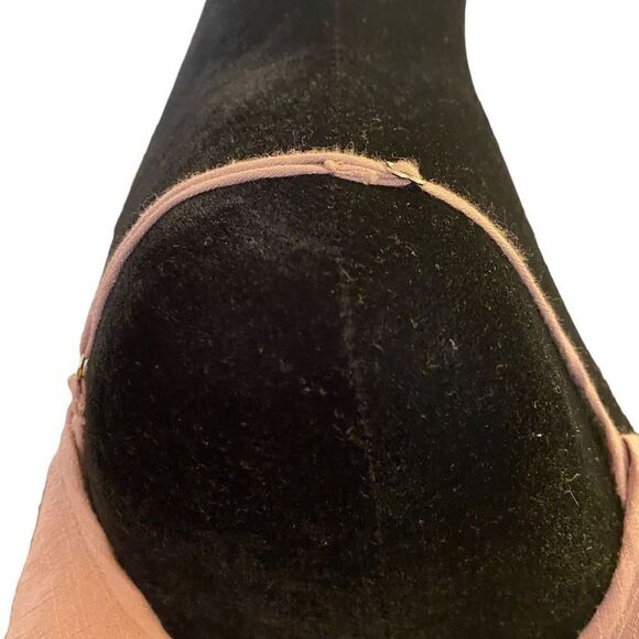 Entro Dark Lilac Soft Beige Sleeveless Ruffle Lace Sheath Dress Sz M - Picture 7 of 12